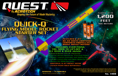 Quest Quick-Q™ Flying Model Rocket Starter Set - Q1408